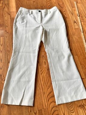 White House Black Market Women's Cropped Wide-Leg Ankle Pants in White